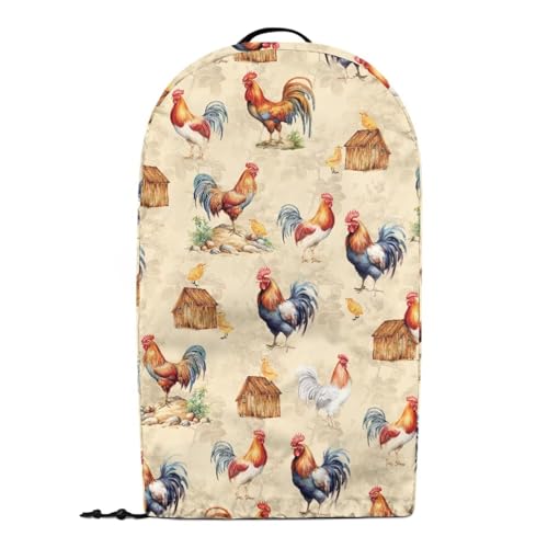 ZDCUSTOM Farmhouse Rooster Kitchen Appliance Blender Dust Cover with Drawstring and Top Handle Anti-Splash Small Appliance Coffee Maker Food Processor Dust Cover