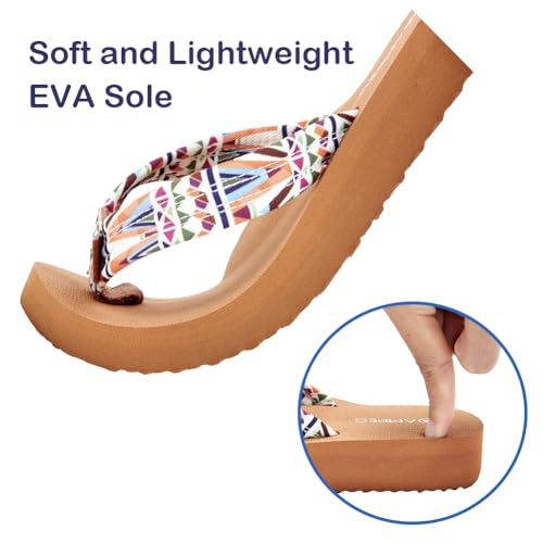 Ampeo Women's Arch Support Flip Flops Comfortable Casual Summer Beach Thong Sandals