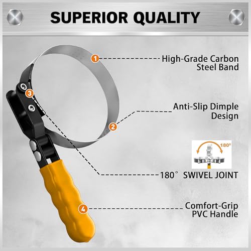 image for ELEAD 9-Piece Oil Filter Wrench Set, Wrenches Cover 2-3/4