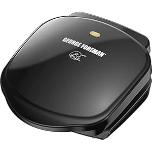 George Foreman 2-Serving Classic Plate Electric Indoor Grill and Panini Press, Black, Small Compact Size, GR10B 1 41g76Lm+fmL. SS300