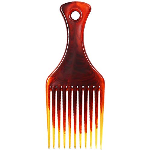 Pente Garfo 16/6 Marrom Acessório Durável Salão de Beleza Escova de Cabelo Penteado Afro Cabelos Crespos Cacheados
