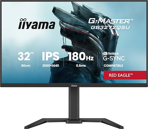 Monitor 180Hz iiyama GB3272QSU-B1 de 31.5'' IPS con resolución QHD y triple entrada de vídeo