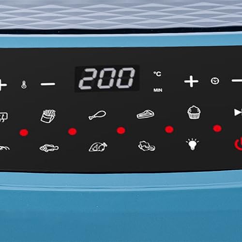 Tognana Iridea, Friggitrice ad aria 9,2L, doppia resistenza, display digitale, timer, 50-200°C, finestra, 2150W, Plastica-Acciaio Inox, Carta da zucchero