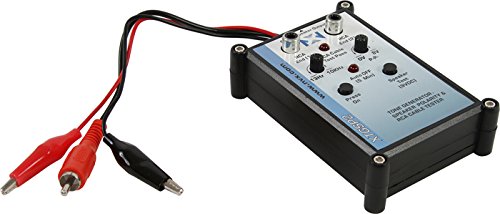NVX XTGSP2 Tone Generator & Speaker Polarity Tester, 0&ndash;8V Output, 13&ndash;10,000Hz Variable Tone, RCA & Alligator Clip Leads, Auto Shutoff, Level & Frequency Controls for Audio System Setup