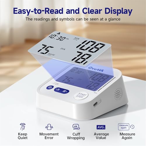 image for Ovutek Blood Pressure Monitors for Home Use Upper Arm, 8.7