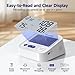 Ovutek Blood Pressure Monitors for Home Use, Automatic Digital Blood Pressure Cuff with Large Cuff for Upper Arm, 2 Users x 120 Sets Memory, Manual Arm Blood Pressure Machine with Backlight (White1)