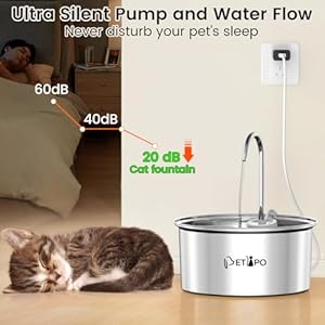 Cat Water Fountain Stainless Steel 108oz32l Cat Fountain for Drinking Pet Fountain Water Bowl Dog Drinking Dispenser Cat Feeding  Watering Supplies Super Quiet Kitty Spout for Cats Dogs  Cucciolini Doodles Cat water fountain stainless steel 108oz3 2l cat fountain for drinking pet fountain water bowl dog drinking dispenser cat feeding  watering supplies super quiet kitty spout for cats dogs   cucciolini doodles