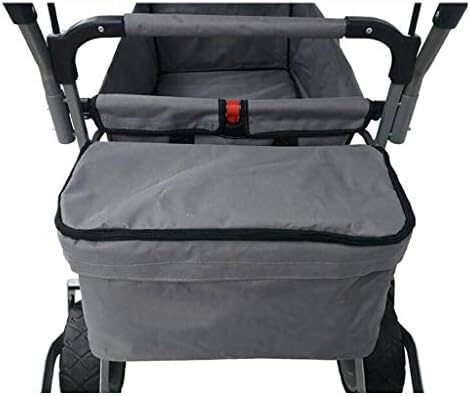 FAZENHUA Zusammenklappbarer Gartenwagen, robuster Wagen mit Überdachung, multifunktionaler Einkaufswagen für Camping im Freien, Zugwagen – Bild 3