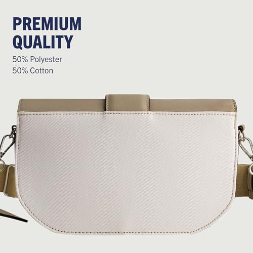 Image of True Religion Women's True Religion Saddle Bag, Women's Denim and Faux Leather Crossbody Purse With Adjustable Shoulder Strap