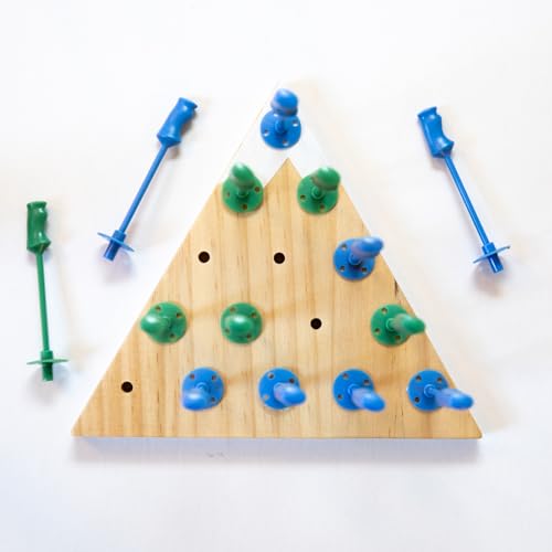 Ski House Games Mountain Jump Ski-Themed Peg Jump Game, Compact
