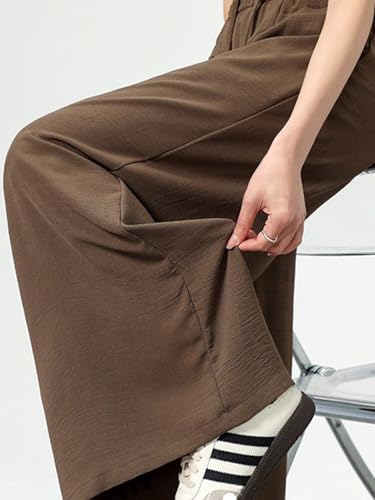 Image of KOTTY Women's Solid|Drawsting|Front Pocket|Wide Leg Style|High Rise|Casual Pant