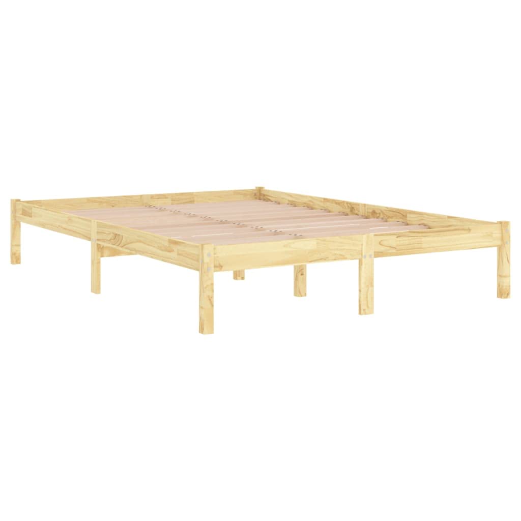 vidaXL Bed Frame without Mattress Solid Wood 140x200 cm — image 1