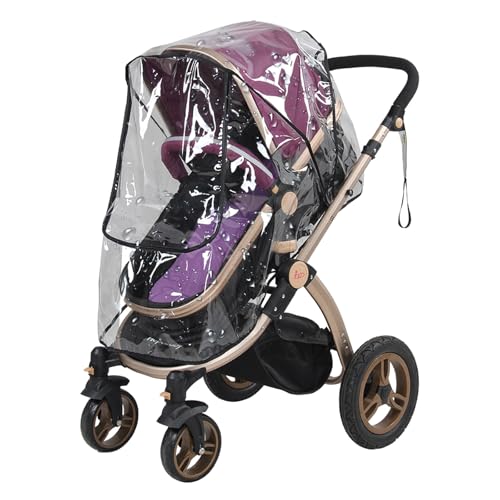 Regenschutz, Universal Komfort Regenschutz für Kinderwagen/Babywannen, Transparent, Schutz vor Schmutz und Regen, einfache Aufbewahrung, Schadstofffrei