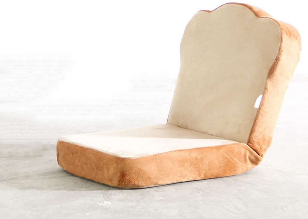 FAXIOAWA Sedia Tatami Giapponese,Zaisu Sedia da Gioco Imbottita Sedia da Terra Tatami Lettino a Dondolo Schienale Regolabile Posizione Divano Reclinabile Comodi Posti a Sedere-Colore Riso