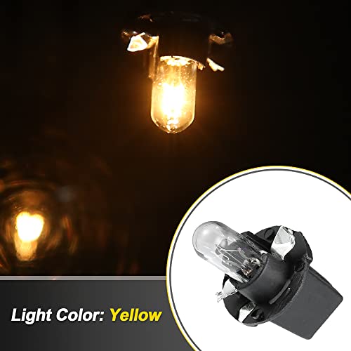 X AUTOHAUX 5 piezas luz tableros T5 12V 1.2W amarilla miniatura 5