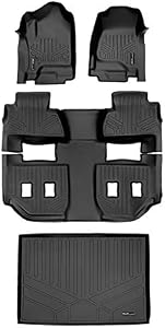 MAX LINER - A0136-P/B0159/E0159 MAXLINER Floor Mats 3 Rows and Cargo Liner Behind 3rd Row Set Black for 2015-2018 Chevy Suburban/GMC Yukon XL