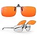 Produktbild Goiteia 100% Blaulichtblockierende Clip-On-Brille, Computer und Gaming Clip On Brillen für besseren Schlaf in der Nacht, gegen Augenbelastung, geeignet für Bildschirme, Spiele, Fernseher, Mobiltelefon