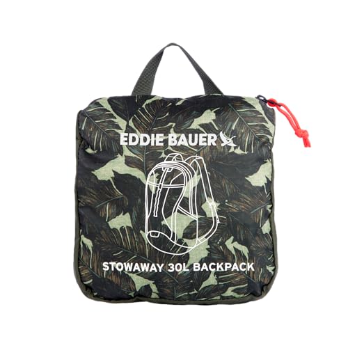 Image of Eddie Bauer Stowaway Packable Backpack | Travel | Outdoor | Lightweight | Foldable | Durable | Ripstop Polyester | 30L - Dark Loden