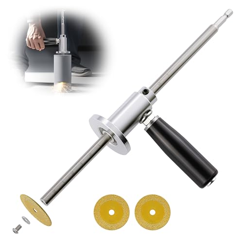 Internal Pipe Cutter, Pipe Cutter Tool with Diamond Grits Cutting Wheel Pipe with Handle, Stainless Steel Plumbing Inside Plastic Hose Cutting Tool for Drill 1/2 to 8 Inch, 7