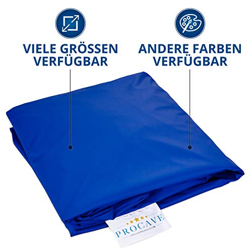 PROCAVE wasserdichtes Spannbettlaken in blau, atmungsaktiv und abwischbar, pflegeleichter Matratzenschoner, Made in Germany, in 120x200 cm