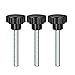 Tool parts 3 Pcs Star Knobs Grips M10 x 80mm Male Thread Steel Zinc Stud Replacement PP