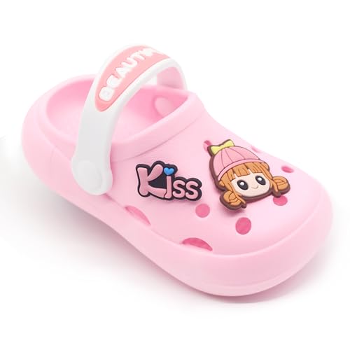 Toddler Shoes Little Kid Clogs Slide Sandals for 0-8yrs Kids Unisex Girls Shoes and Boys Shoes Garden Shoes Cartoon Slides Slip-Resistance Sandals Beach Slippers