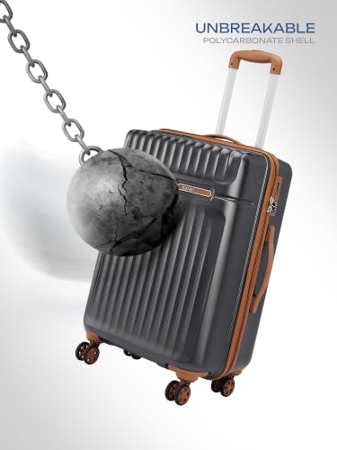 Image of Safari Runner Set of Small, Medium and Large 8 Wheels 55, 66 and 77cm Hard Case Polycarbonate 360 Degree Wheeling System, Trolley Bags for Travel, Suitcase for Travel, Gun Metal