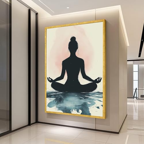 Tableau de méditation yoga 50x70 décoration murale zen pour intérieurs