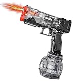 Electric Water Gun with LED Flash & USB-C Charging, Designed for Epic Aquatic Fun, Automatic Squirt Guns 25-30 FT Range, Water Pistol for Summer Outdoor Backyard Water Theme Party Toys