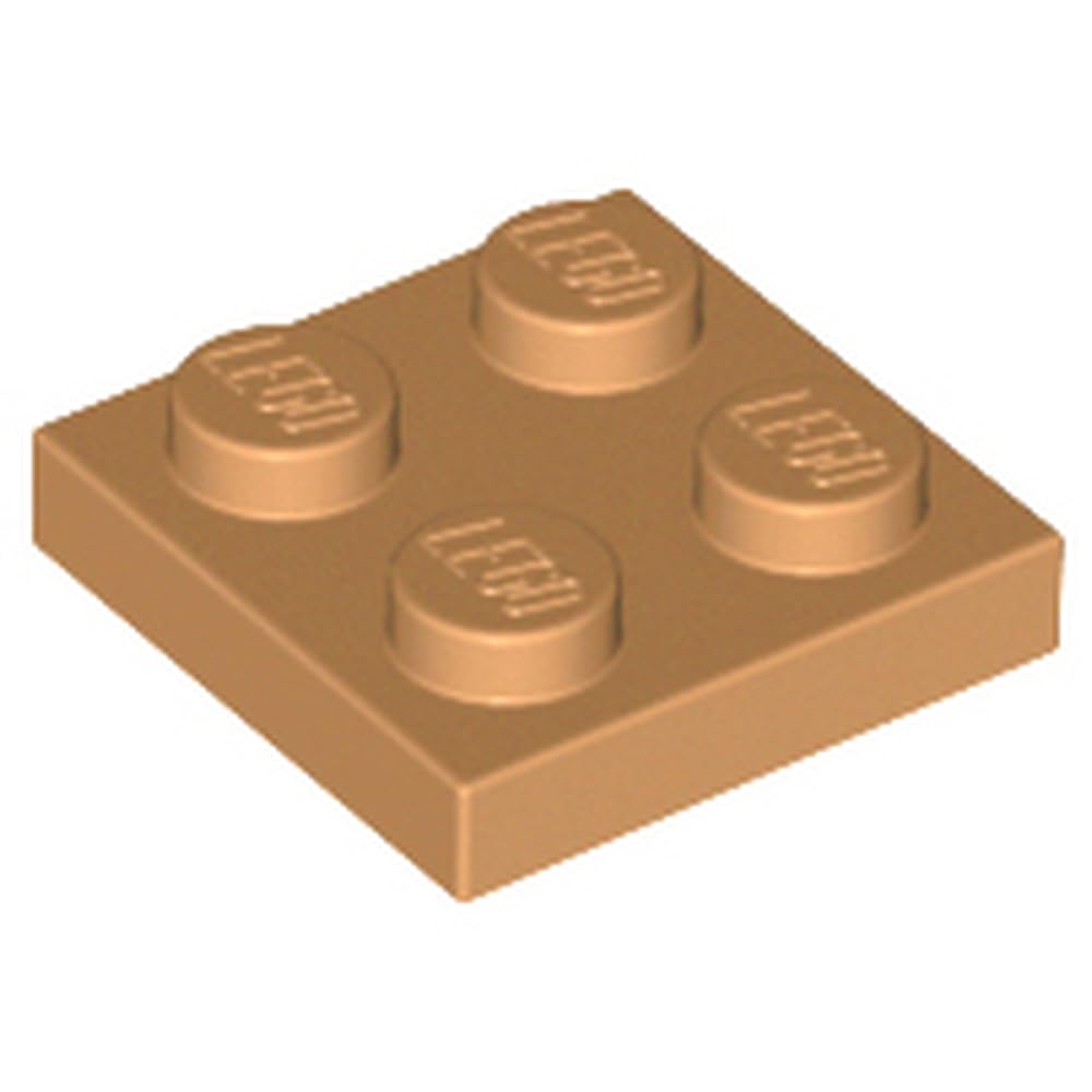 LEGO Building Plate, 2 x 2 Studs - Choose Your Colour, Part 3022, Choose Your Colour (Medium Nougat, 10, Bricks) โ image 1
