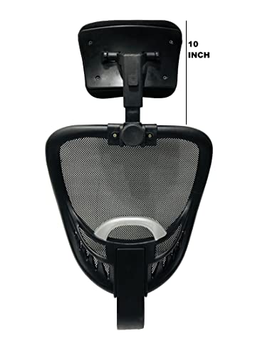 Image of GOYALSON Office Visitor revolving Boom Chair Back with headrest Spare Parts Accessories Smile Jali Model Chair Net Back with nut Bolts and Key Easily fit to Every Chair (Smile Jali Back With Headrest)