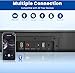 BESTISAN Sound Bars for TV, PC, Gaming, Monitor, 50 Watts Sound Bar with Bluetooth 5.0/HDMI ARC/Optical/Sub Out/AUX/USB Connections, 3 Audio Modes, Bass Adjustable, 16 Inch, Wall Mountable (Black)