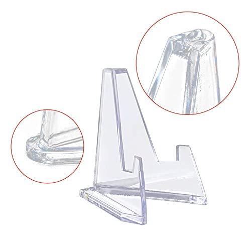 Expositor de moedas transparente - Mini cavalete acrílico, 1,42 polegadas de altura | Suporte de pla