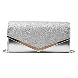 【Glitter Optik】Schöne Glitzer Clutch Abendtasche sieht super süß aus, tolles Geschenk für schicke Damen und Mädchen zum Muttertag, Weihnachten, Geburtstag, Valentinstag