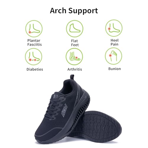 Image of MAFEKE Womens Wide Width Orthotic Shoes Arch Support US 6.5-11 | Wide Width Fit,Arch Support Insole,Orthotic Design,Plantar Fasciitis Friendly,Breathable Mesh Upper,Daily Walking Comfort
