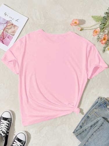 Image of SweatyRocks Girl's Cute Cats Graphic T-Shirt Short Sleeve Tees Casual Summer Tops