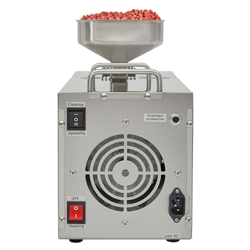 Image of Vishvas Oil Maker Machine for Home Use, 600W Cold Press Multi-Seed, Peanut & Groundnut Oil Extraction Machine with Digital Temperature Controller, Stainless Steel, 1 Year Warranty (VI-582TC)