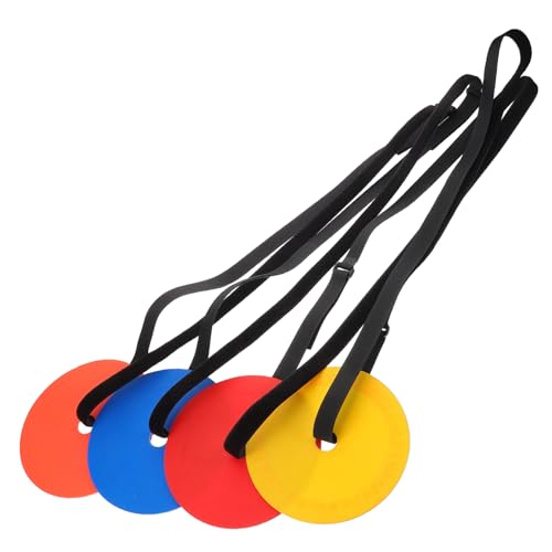 FOYTOKI Practice Targets for Soccer 4pcs Flat Discs TPE Material Training for Skills Multisport Compatible