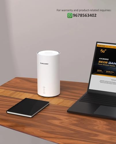 Image of Suncomm 5G Sim Router Unlocked | All Network Sim Support | WiFi-6 NR SA /NSA | Qualcomm SDX65 Dual-Band 2.4G /5Ghz Volte /VoNR /Band Lock /Cell Lock /VPN /Openwrt /Firewall | Plug & Play