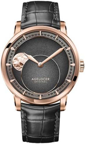 Reloj mecánico automático para hombre, con fase de luna nueva, reserva de energía de 80 horas, luminoso, corr