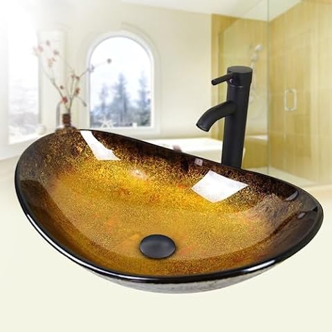 YU YUSING Lavabo Ovale en Verre Cover