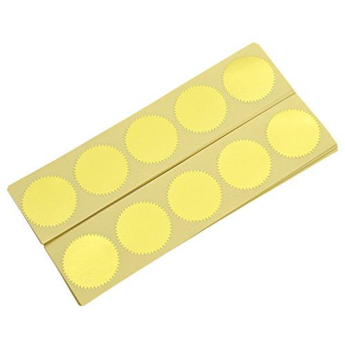 Metallic Gold Foil Embossing Seals Sticker Blank Certificate Seal Stamps 100 Pcs #TOP2