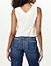 The Drop Women's Paloma Lace Trimmed Sleeveless Top, Whisper White, XS