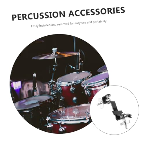 Abrazadera soporte de cencerro Toyvian para kit de batería, soporte ajustable para bombo, accesorio duradero para instrumentos de percusión miniatura 3