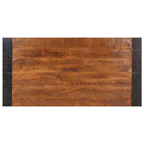 Table à manger en bois massif rectangulaire style industriel manguier brut