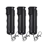 SABRE Pepper Spray with Fast Flip Top, Maximum Police Strength OC Spray, Key Ring for Easy Carry and Fast Access, Finger Grip for More Accurate and Faster Aim, 0.54 fl oz, Secure and Easy to Use