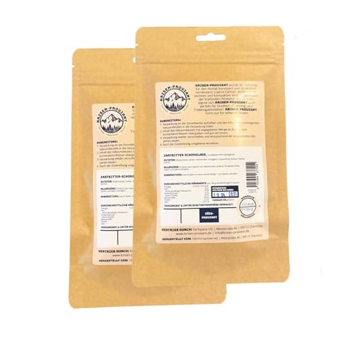 Krisen-Proviant - 2er-Set Zartbitter-Schokolade, Notvorrat/Notration 5 Jahre MHD, Survival Food Prepper Outdoor Notfall Nahrung
