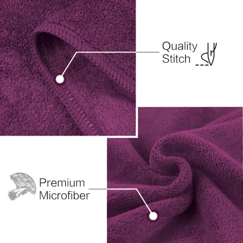 Image of CARZZO Microfiber Car Cleaning Cloth 400GSM - Pack of 6 (60x40cm) Super Absorbent Lint-Free Towels for Car Bike Cleaning