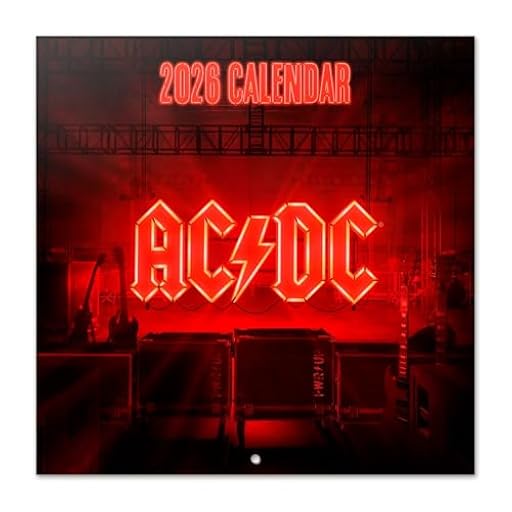 Grupo Erik Calendario 2026 pared AC DC - Almanaque pared 2026 : Planificador mensual Con espacio para Anotar, Ilustraciones y Fácil de colgar (30x30cm) | Ya disponible en tu tienda friki favorita! En mundofriki.es!