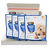 VETIQ Healthy Treats Denti-Care Teething For Puppies 4+ Weeks, Tasty Treats to Help Soothe Irritated Gums & Freshen Breath, 50 g (Pack of 4)